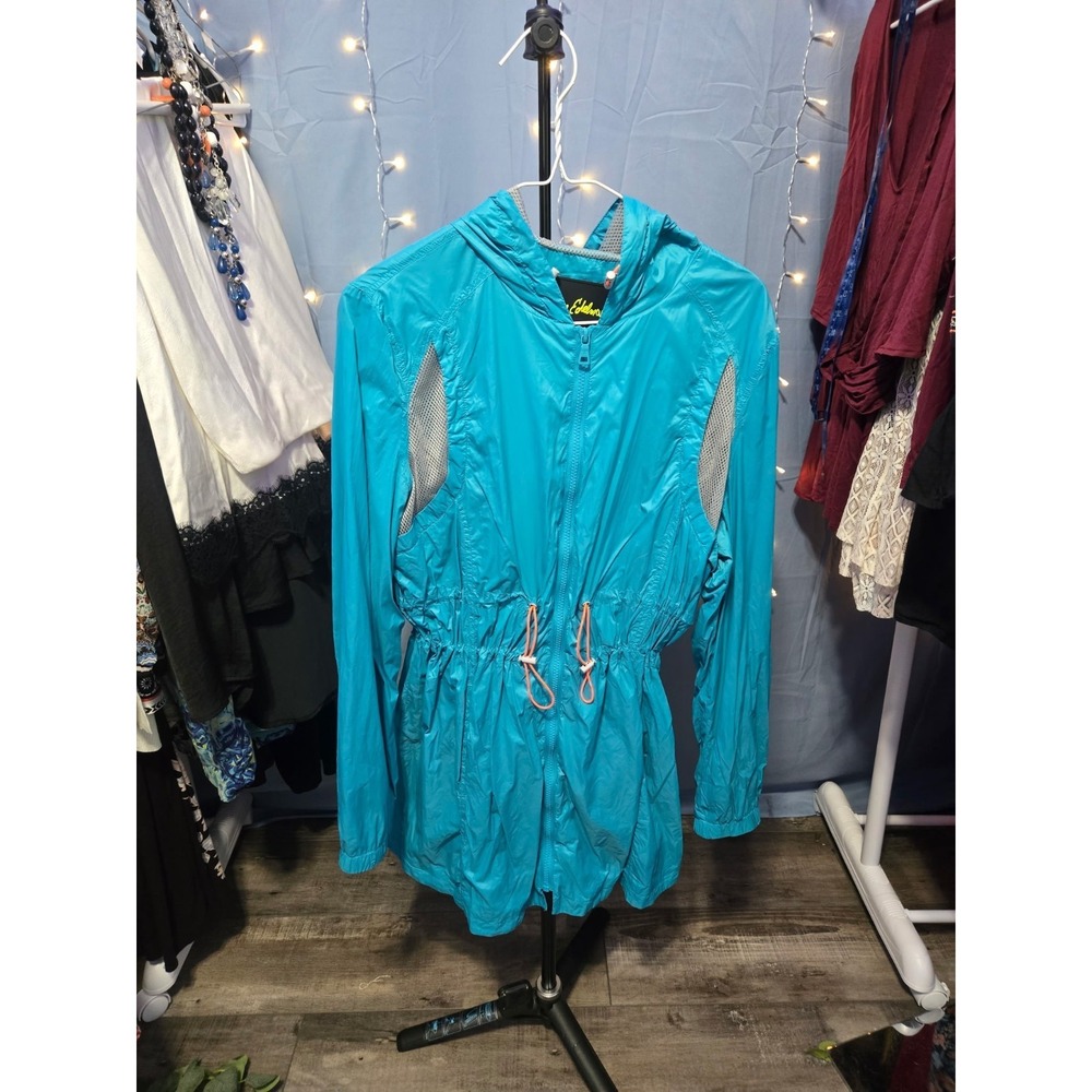 Sam Edelman Full Zip Lightweight Windbreaker Anorak Rain Jacket Size L